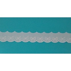 St Gallen Cotton Lace with Bows - Width 3,5 cm